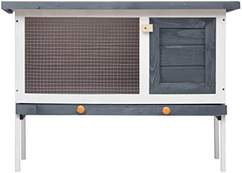 Grey pine wood outdoor hutch — photo 3