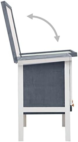 Grey pine wood outdoor hutch — photo 4