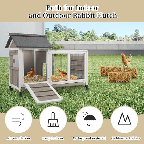 Two story outdoor hutch with asphalt roof — photo 4