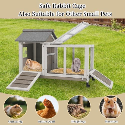 Two story outdoor hutch with asphalt roof — photo 5