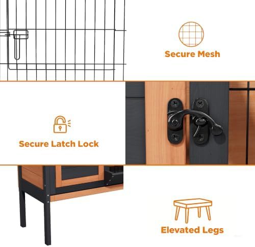 Elevated indoor and outdoor wooden cage — photo 4