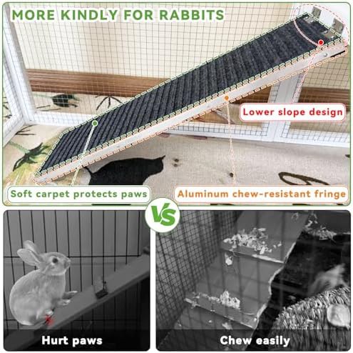 Bunny hutch with upper level mesh floor — photo 5