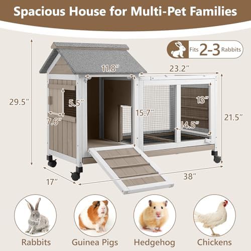 Expandable two story bunny cage with wheels — photo 3