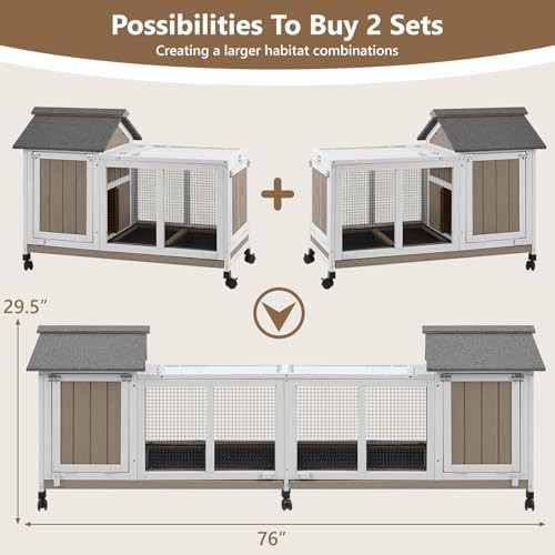 Expandable two story bunny cage with wheels — photo 4