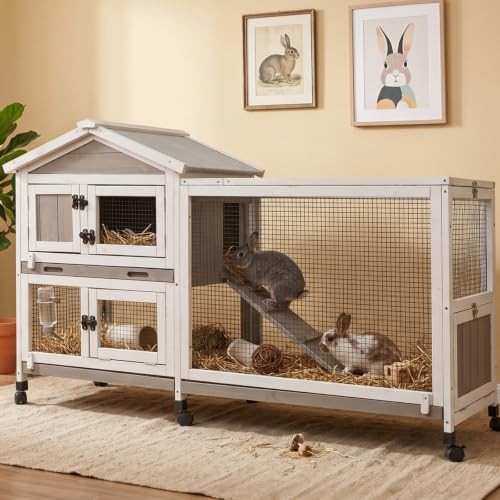 Large two story hutch on six wheels