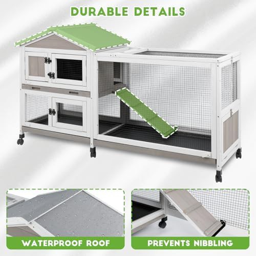 Large two story hutch on six wheels — photo 4