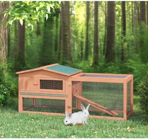 Natural wood and metal outdoor hutch