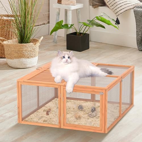 Natural log finish folding chicken coop