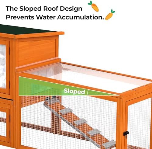 Large orange insulated hutch sloped roof — photo 4