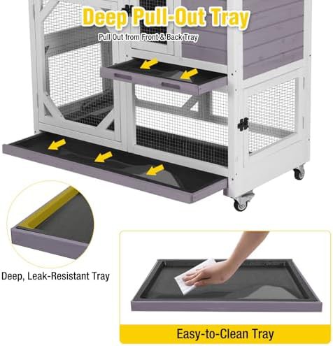 Grey two story large rabbit cage — photo 4