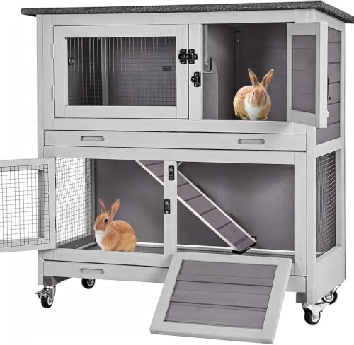 Metal two story guinea pig house