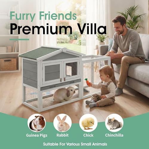 Grey two story large outdoor hutch — photo 4