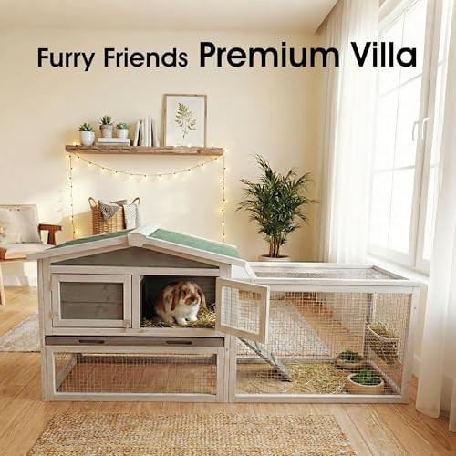 Grey two story large outdoor hutch — photo 5