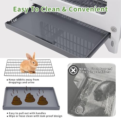 Plastic rabbit cage with attached run — photo 4