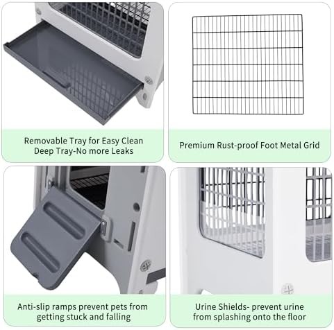 Waterproof plastic bunny cage enclosure — photo 4