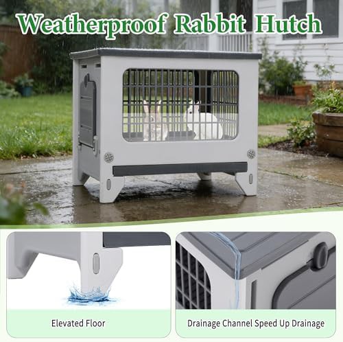 Waterproof plastic bunny cage enclosure — photo 5