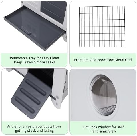 Plastic leak proof guinea pig hutch enclosure — photo 3