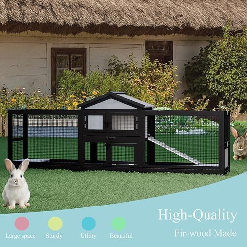 Large Black Wooden Playpen with Side Runs — photo 5