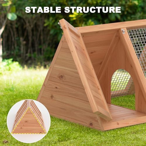 Natural wood A-frame chicken coop — photo 4