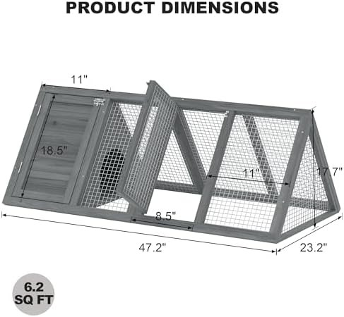 Modern grey A-frame wooden hutch — photo 5