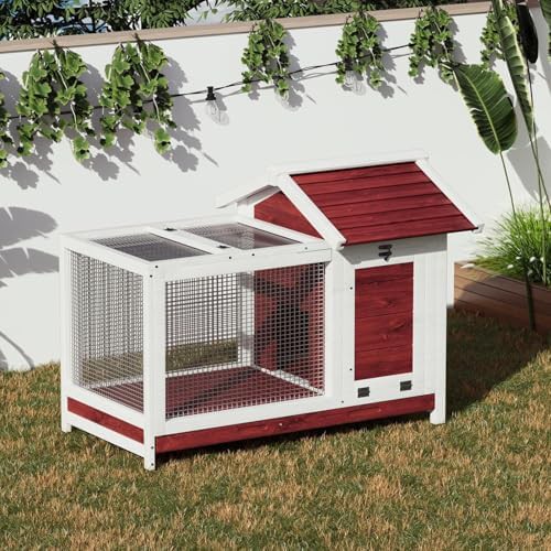 Two Story Wooden Hutch with Metal Frame — photo 4