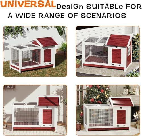 Two Story Wooden Hutch with Metal Frame — photo 5