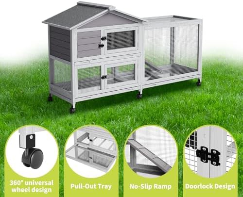 Two story wooden hutch with wheels — photo 4