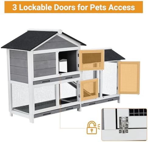 Indoor Bunny Hutch with Triple Leak-Proof Trays — photo 3