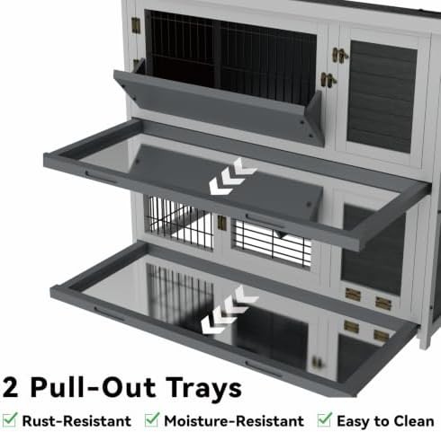 Large two story hutch with hay feeder — photo 5