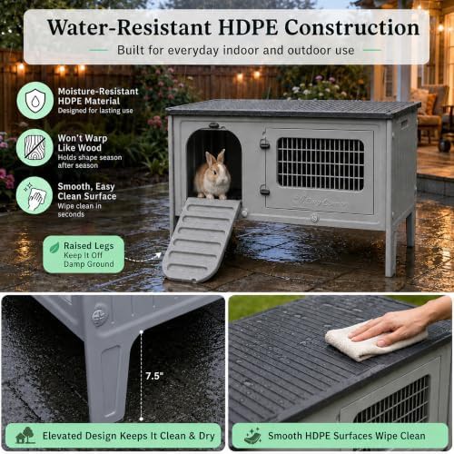 Chew Proof Plastic Outdoor Hutch — photo 4