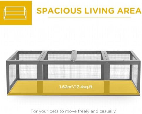 Large grey hutch with outdoor run — photo 4