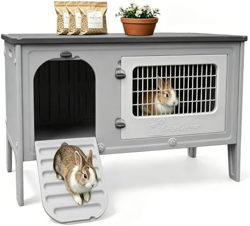 Waterproof plastic outdoor bunny cage