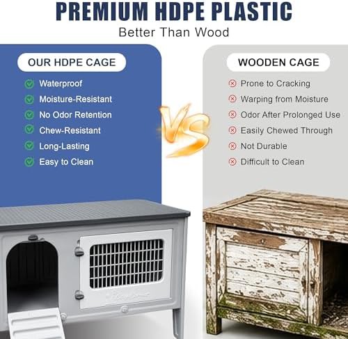 Plastic bunny cage with drainage system — photo 4