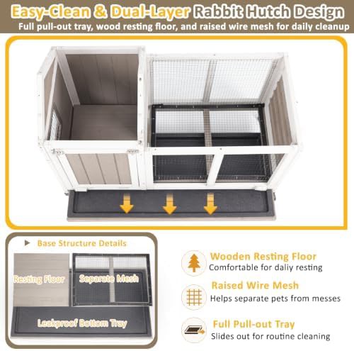 Outdoor two story bunny cage with run — photo 4