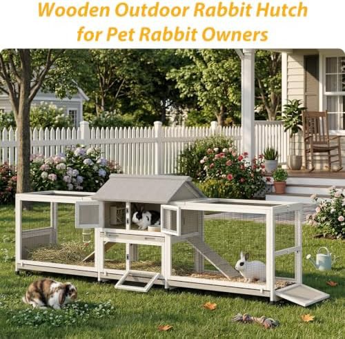 Large wooden hutch with double run — photo 3