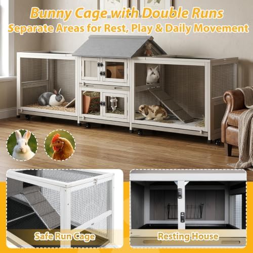Large wooden hutch with double run — photo 5