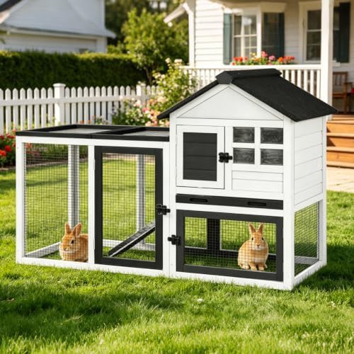 Expandable black and white asphalt hutch
