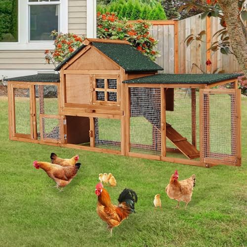 Large Wooden Outdoor Rabbit Cage 80 in