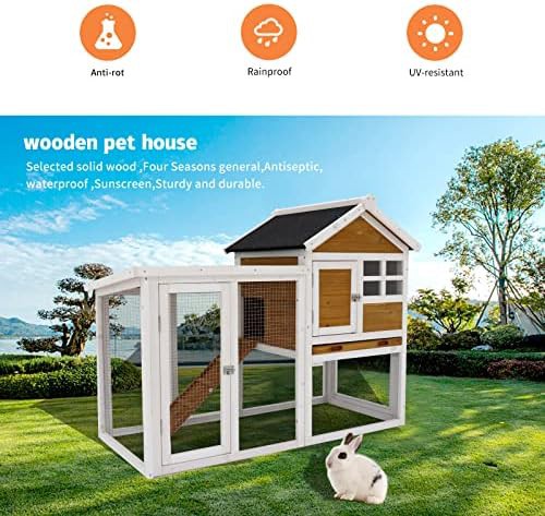 Weatherproof wooden hutch with asphalt roof — photo 5