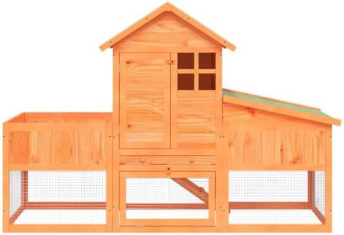 Large Wooden Hutch with Outdoor Run — photo 4