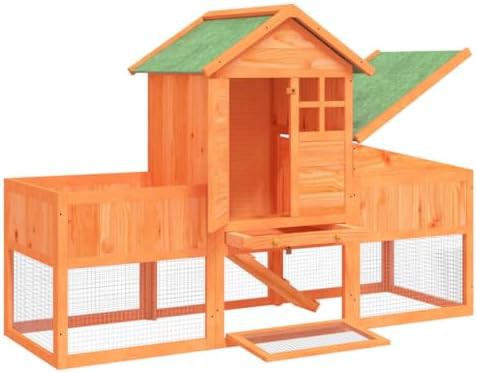 Large Wooden Hutch with Outdoor Run — photo 5
