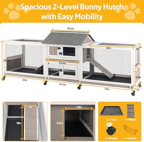 Large mobile hutch with double runs — photo 5