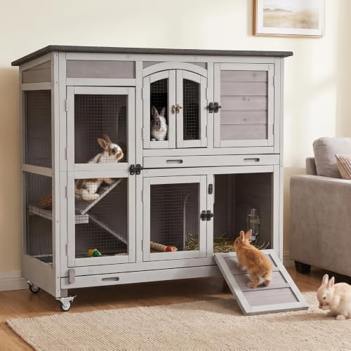 Large grey two story hutch