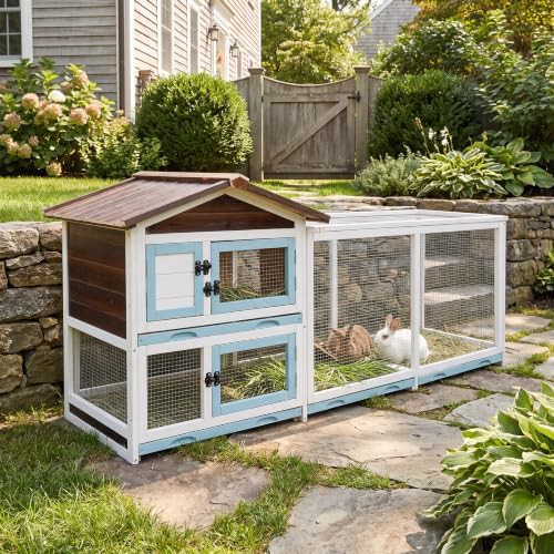 Carbonized wood multi level rabbit hutch — photo 4