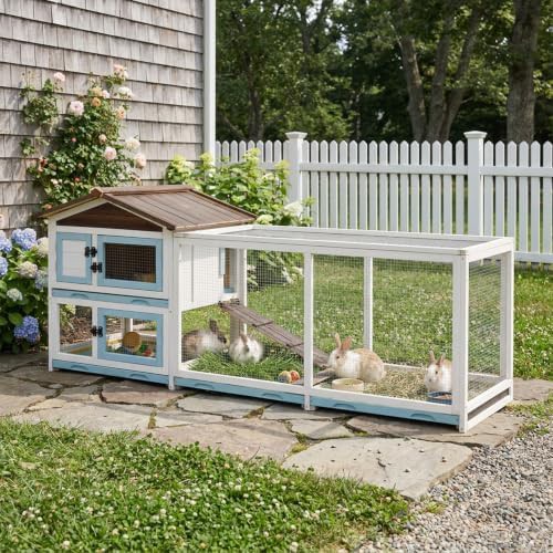 Carbonized wood multi level rabbit hutch — photo 5
