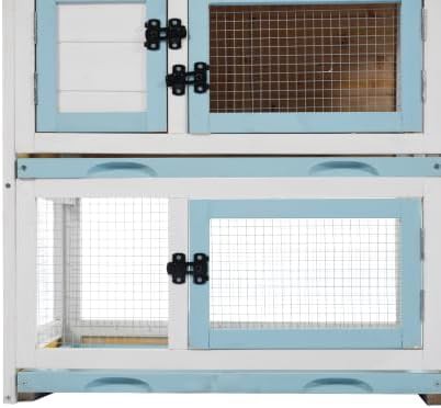 Elevated wooden guinea pig hutch with ramp — photo 4